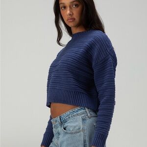 Blue Billabong Cropped Sweater